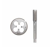 Maschio filettatore, Confezione da 2 set di maschi e filiere metrici for mancini, diverse misure(M8x1.25 Set)