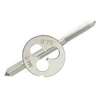 Maschio scanalatura a spirale 1 set set di maschi e filiere HSS destro M1M2M6 con matrice tonda, filettatura metrica, maschio a scanalatura diritta(M6X0.75)