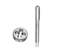 Maschio scanalatura a spirale Set di maschi e filiere filettati 1/4" 5/16" 3/8" 7/16" 1/2" 9/16" 5/8" 3/4" 7/8" 1" pollici sinistra 1 set(7I16-14 Left)