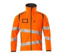 Mascot 19002-143-1418 Accelerate Safe - Giacca in softshell traspirante, antivento e impermeabile, Hi-Vis arancione/antracite scuro, taglia L
