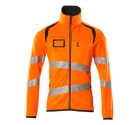 Mascot 19103-315-1418 Accelerate Safe - Felpa in pile a due colori con chiusura lampo, colore: arancione/antracite scuro, taglia S