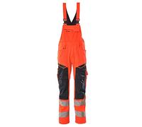Mascot 19569-236-22210 Accelerate Safe Prowash Stretch Zones - Salopette bicolore con tasche al ginocchio, Hi-Vis rosso/nero/blu, taglia 82C52