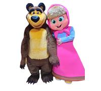 Mascotte MASHA e ORSO Super Deluxe costume adulto completo mascot professionale