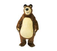 Mascotte Orso Masha costume bruno marrone per adulti animazione carnevale maxi