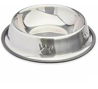 Mascow Mangiatoia per Cane Argento Grigio Gomma Metallo 26 x 7 x 26 cm (12 pezzi)
