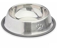 Mascow Mangiatoia per Cane Argento Grigio Gomma Metallo 35 x 0,03 x 25 cm (24 pezzi)