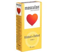 Masculan *Typ 3* (ribbed/dotted) 10 pz Preservativi