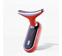 MASDERM - Massaggiatore Facciale Rassodante Antieta, Dispositivo Viso e Collo con Luce LED Rossa ed EMS, Apparecchio Elettrico Professionale Red Light Therapy, Trattamento Anti-rughe e Lifting