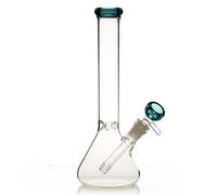 Masenyee 10 pollici Bong for Smoking with 14,5 mm Bowl and Kickhole, Water Pipe Glass Bongs Hookah Smoking-Lake Green