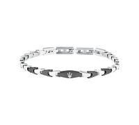Maserati Bracciale Uomo in Acciaio, Collezione ICONIC, Spina di Pesce, Regalo Marito, Fidanzato