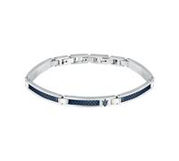 Maserati Bracciale Uomo Iconic JM523AVD33 Acciaio inossidabile IP Blu 21,5 cm Taglia unica