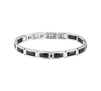 Maserati Ceramic Bracciale da Uomo | Acciaio, Blu, Silver, Misura 18.5 + 3 cm