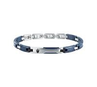 Maserati Ceramic Bracciale da Uomo Catena | Acciaio, Nero, Silver, Misura 18.5 cm