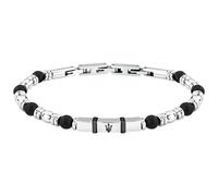 MASERATI Bracciale Uomo in Acciaio e Pietre, Lunghezza 21.5 cm, Collezione ICONIC