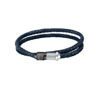 Maserati Jewels bracciale Uomo in Acciaio, Pelle riciclata, ip nero - JM223AVE19