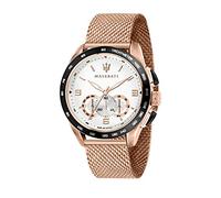 Orologio Uomo Maserati Traguardo R8873612011 Cronografo Oro Rosa Maglia Mesh