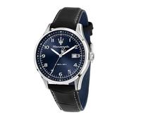 MASERATI Orologio Uomo, Tempo, Data, Analogico, 42 mm, Cinturino in Pelle, Collezione SORPASSO - R8851124003