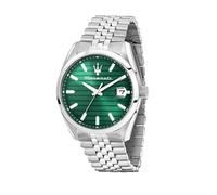Maserati Orologio Uomo, Tempo, Data, Analogico, 43 mm, Collezione ATTRAZIONE, Righe Orizzontali