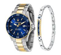 Maserati Orologio Uomo, Tempo, Data, Analogico, Cinturino in Acciaio, Collezione Competizione Special Pack con Bracciale - R8873600007