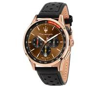 Maserati Orologio Uomo, Cronografo, Analogico, 42 mm, Collezione SORPASSO, Pelle Naturale - R8871624011