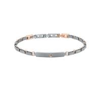 Maserati Titanium Bracciale da Uomo Catena | Acciaio, Grigio, Rose-Gold, Misura 19 + 3 cm