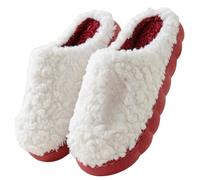 masfaeck Le pantofole di cotone sono adatte for essere indossate in casa in autunno e in inverno, grazie alla loro suola spessa che le mantiene calde e comode.(WHITE,36-37)