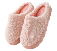 masfaeck Le pantofole di cotone sono adatte for essere indossate in casa in autunno e in inverno, grazie alla loro suola spessa che le mantiene calde e comode.(Pink,36-37)