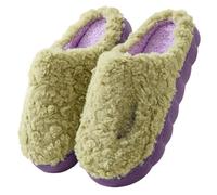 masfaeck Le pantofole di cotone sono adatte for essere indossate in casa in autunno e in inverno, grazie alla loro suola spessa che le mantiene calde e comode.(Green,38-39)