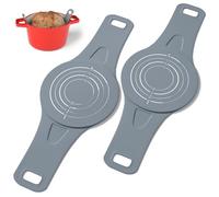 Masgarlan Imbracatura per pane in silicone per forno olandese, 2 pezzi riutilizzabili per pasta madre, set di tappetini da forno antiaderenti, accessori da forno strumenti da forno