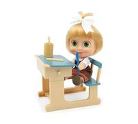 MASHA & THE BEAR - Playset Classe e Bambola Masha Alta 12 Cm, Classe Scuola con Lavagna Magica e Accessori, Bambola Della Serie Masha E Orso, Per Bambini Dai 3 Anni