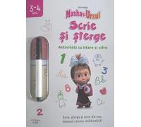 Masha si Ursul. Activitati cu litere si cifre. Scrie si sterge