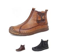 MASHANGGOU Scarpe da uomo, casual, per attività all'aria aperta, impermeabili, suola morbida, non slip Chukka, marrone chiaro, 41/50 EU