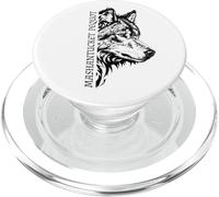 Mashantucket Pequot Lupo dagli occhi di ghiaccio indiano tribale arte patrimonio PopSockets PopGrip per MagSafe