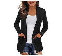 Mashaouyo Cardigan lungo da donna per il Regno Unito, cardigan da donna, cardigan lavorato a maglia per taglie forti, felpa a tinta unita, giacche estive, gilet lavorato a maglia, maglioni leggeri sul
