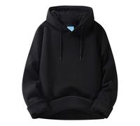 Mashaouyo Felpa con cappuccio da uomo in pile con cappuccio pullover a maniche lunghe felpe felpe capispalla in cotone abbigliamento sportivo giacca da trekking giacche alla moda, Nero , 4XL