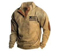 Mashaouyo Maglione da uomo con scollo a V con colletto a camicia in cotone, giacca da cuoco, maglioni da lavoro per uomo a maniche lunghe felpe senza cappuccio camicie felpe capispalla giacca camicia