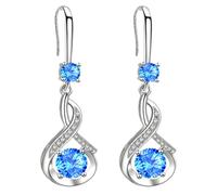 Mashaouyo Silver Jewelry Yet Harmonious With A Water Droplet Temperament. Earrings Women'S Earrings Light And Comfortable. And Accessories Orecchini Zirconi Argento (B-2, One Size)