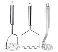 Masher di patate da 3 pezzi, acciaio inossidabile manuale manuale per il servizio pesante con manico di comfort, strumento da cucina multifunzionale per schiacciare verdure, cibo, cucitura di fagioli