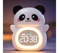 MASHI Sveglia a forma di panda, per bambini, con sole e luna, macchina per il sonno, luci notturne, sveglia per bambini, idee per bambini (Panda)