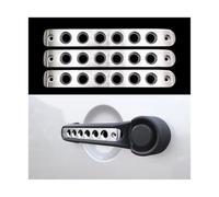 MASHRGX Accessori Per Jeep Per Wrangler JK Per JKU Per Unlimited Per Rubicon Per Sahara Parts Inserti Maniglia Porta Anteriore Posteriore Alluminio Copertura(3 pieces Silver)