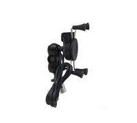 MASHRGX Per CBR 250RR 400R 500R 600RR VFR 800F 1200F Supporto Telefono Moto Forcella Stem Mount Staffa Navigazione Caricatore USB Supporto Per Cellulare(Black With USB Charger)