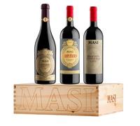 Masi | Confezione esclusiva "Masi iconici" | COSTASERA 2020 Amarone Classico DOCG, CAMPOFIORIN 2022 Rosso Verona IGT, BONACOSTA 2024 Valpolicella Classico DOC | 3X750 ml | Confezione in legno