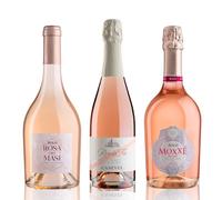 MASI ROSÉ | ROSA DEI MASI 2024 Vino rosato Trevenezie IGT | MOXXÉ ROSÉ Pinot Grigio Ramato Spumante Brut | CANEVEL ROSA DEL FAÈ 2024 Spumante Rosé Marzemino Millesimato Brut | 3 bottiglie da 750 ml