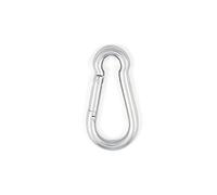 Moschettone pompiere Ø 8 x 80 mm. in acciaio Inox A4 - AISI 316