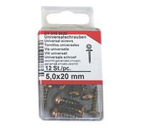 Masidef DY3155020 Viti Tropicalizzate, Testa Bombata Zincate E Passivate, 5 x 20 mm, 12 Pezzi