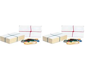 MASIDEF Elastici Legapacchi a X Multiuso, per Libri, Chiusura Scatole, Pacchi, Resistenti e Versatili, Colori Assortiti (Confezione da 2)