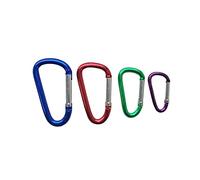 Masidef member of the würth group Set moschettoni Colorati, Alluminio, 4 Misure-4 Pezzi