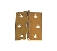 MASIDEF-MOBILIA - 2 CERNIERE FRESATE A MEZZO COLLO IN OTTONE 35X35MM