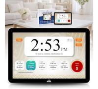 Masjidal Orologio digitale Azan WiFi intelligente da 8 pollici e cornice di preghiera islamica - Tempi di preghiera e Iqamah automatici in tutto il mondo, lettore completo del Corano, Allarme Athan