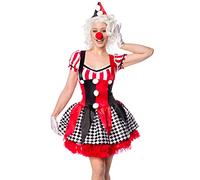 Mask Paradise 80155 - Costume di Carnevale da Clown Sexy, Taglia S-L, Colore: Rosso